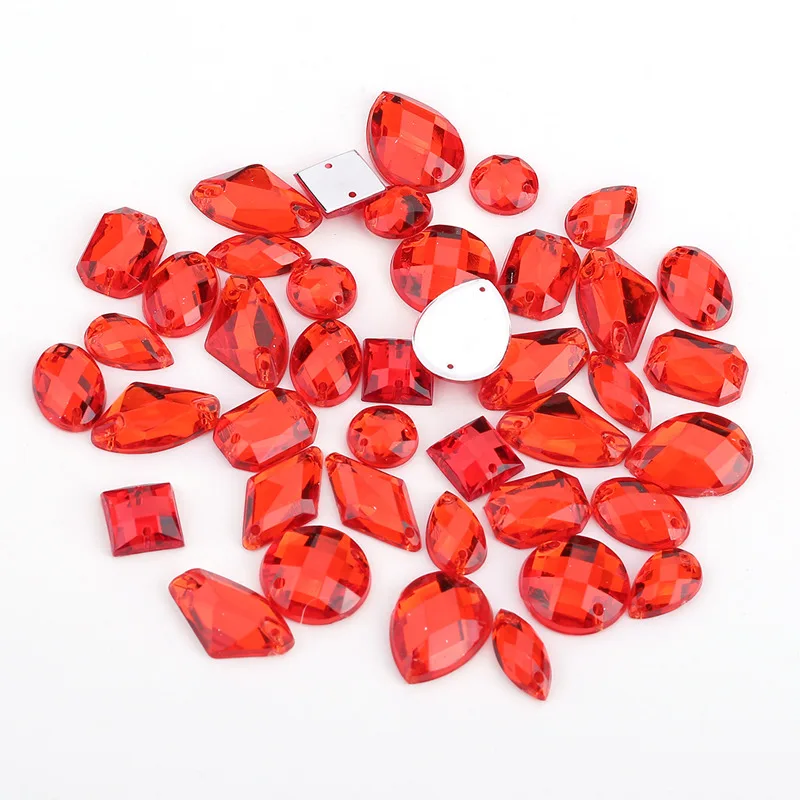 Стразы смешанных форм блестящие кристаллы акриловые стразы для пришивания с