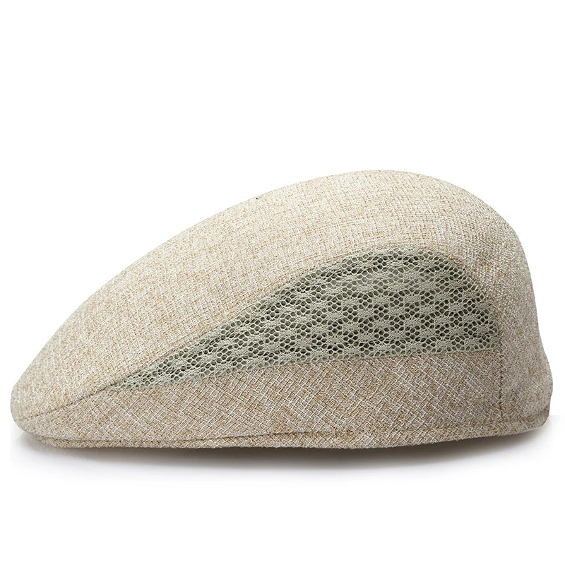 Spring Summer Linen Breathable Men Peaked Cap Casual Beret Cap For Men Outdoor Lvy Gatsby Hat Men's Cap Newsboy Hat NZ183