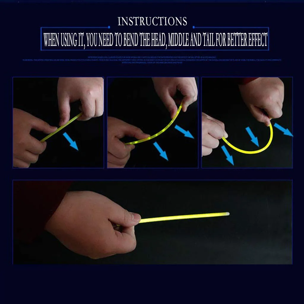 

100PC LED Fluorescent Stick Mixed 8 Color Glow Stick Party Party Supplies 120ML Creative Game Fun Play