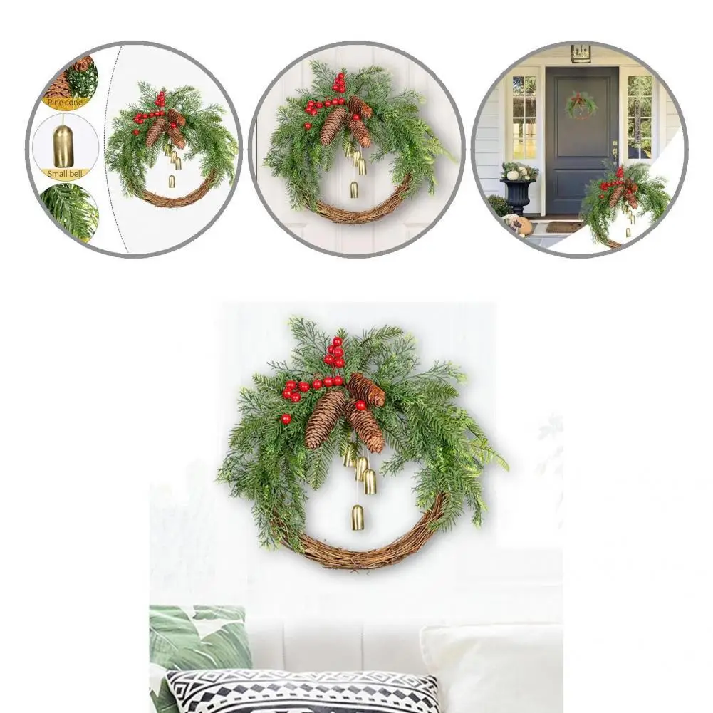 

Stylish Door Wreath Durable Round Rustic Pensile Boho Wreaths Christmas Wreaths Wreath Ornament