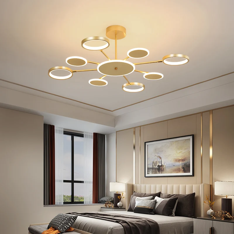 

Modern led ceiling lamp living room ceiling lamp bedroom lamp kitchen lamp black gold embedded panel lamp with remote control