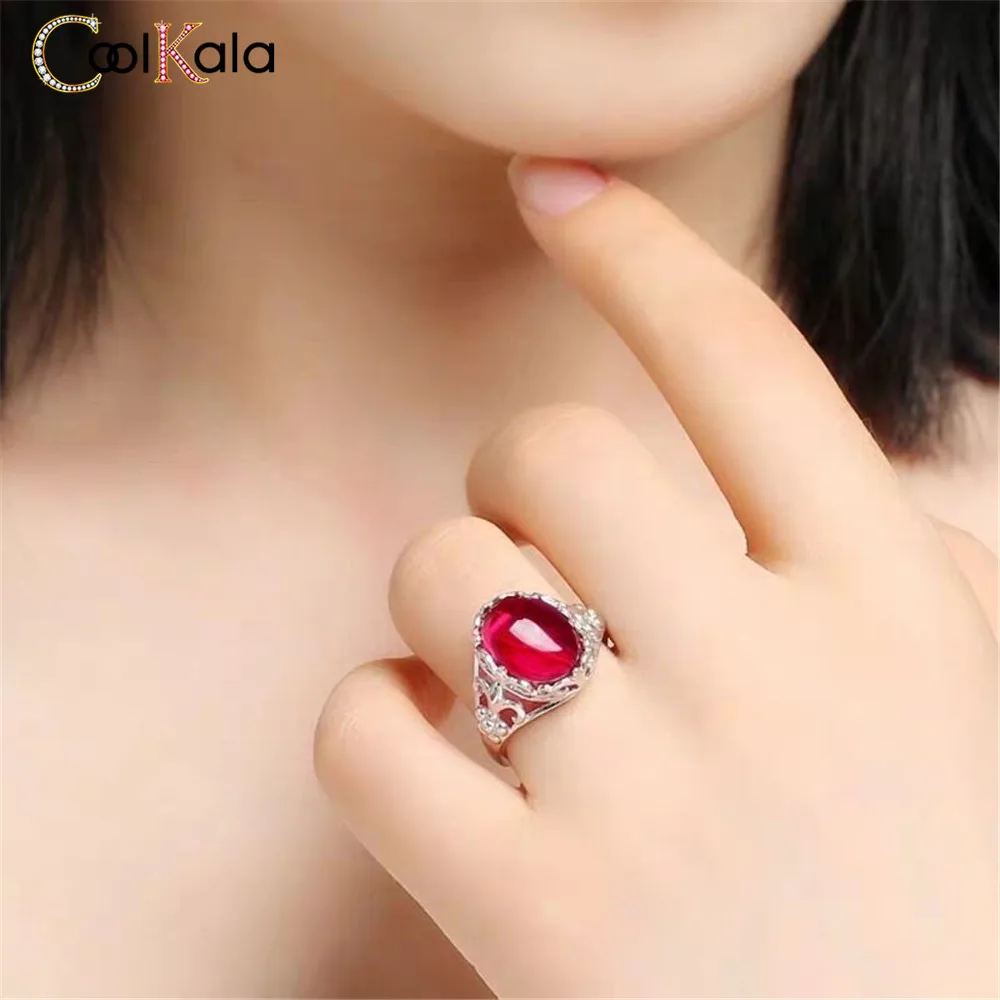 Coolkala инкрустированное хрустальным халцедоном женское Гранатовое красное