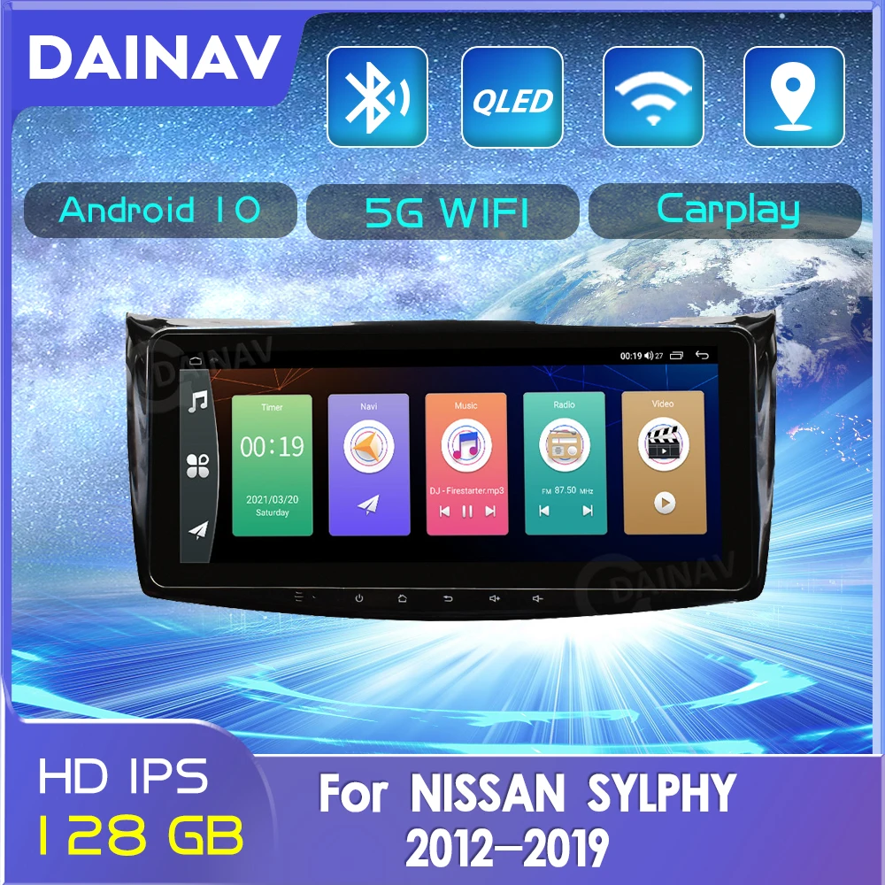 

2din 128GB Android Car radio multimedia player For NISSAN SYLPHY 2012-2019 carplay Autoradio video stereo GPS navigation