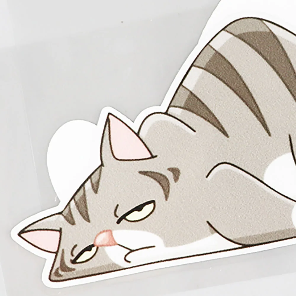Наклейка ПВХ уставший Кот лежащий на животе YJZT 17 3 см × 7 11C-0023 |