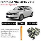 10x Canbus Светодиодная лампа для освещения салона автомобиля Kit для 2015 2016 2017 2018 Skoda Fabia 3 MK3 MK III NJ3 NJ5, лампа для номерного знака карты