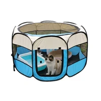pet tent octagonal fence oxford cloth outdoor pet cat litter foldable cat bed house pet products for cats pet supplies