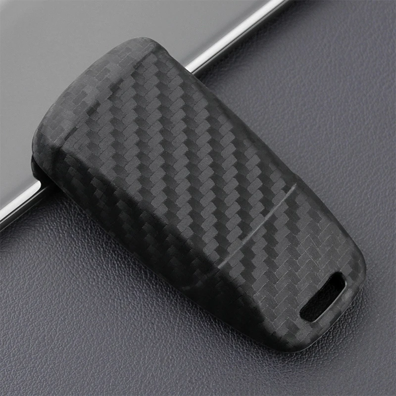 

Carbon Fiber pattern Silicone Car Key Fob Cover Shell Case holder Keychain For Audi A4L QT 2018 TT A3 A4 B7 B8 A5 A6 Accessories