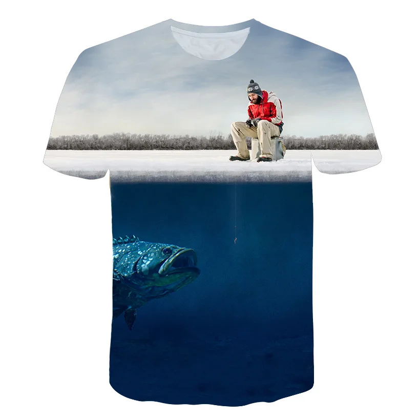 

New Men Leisure 3d Printing T Shirt, Funny Fish Printed Men And Women Tshirt Hip Hop T-shirt Harajuku Asian Size Xxs-6xl