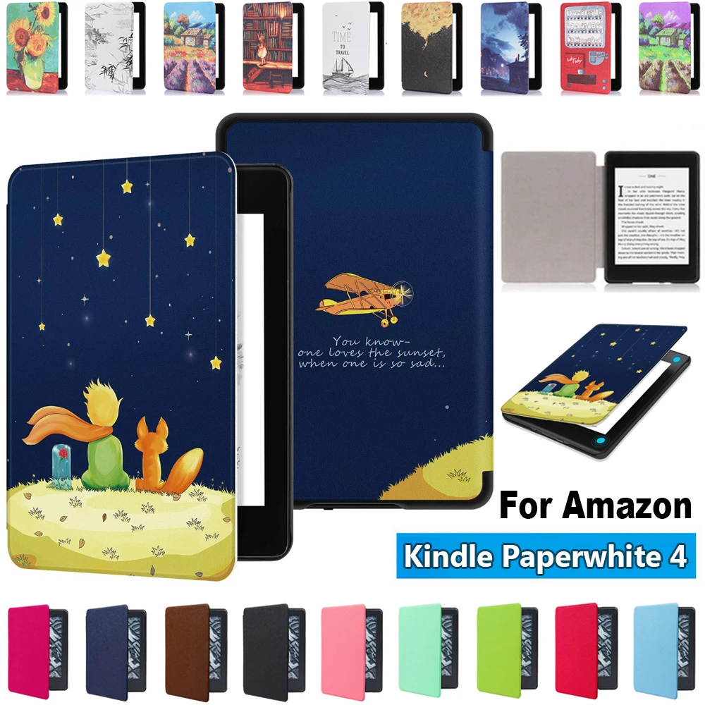 Ультра Тонкий Магнитный умный чехол из искусственной кожи, чехол для Amazon Kindle Paperwhite 4 10th Generation