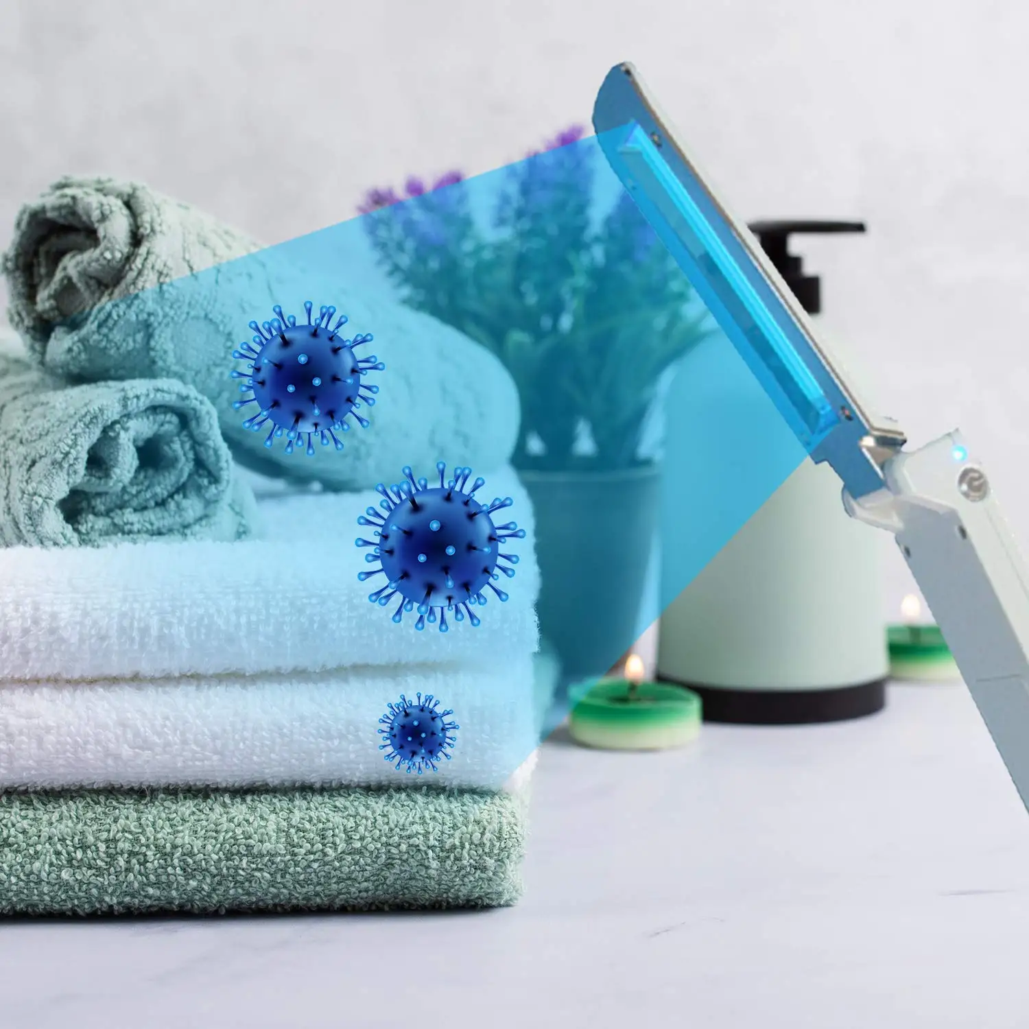 Портативный дезинфицирующий мини-светильник с УФ-лампой складная