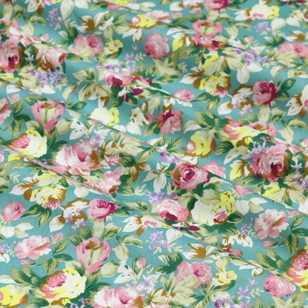50x160cm Big flower Синий цветок серии хлопок саржевая ткань для Лоскутной Ткани, DIY шитье стеганое жир четверти материал для ребенка и ребенка - Цвет: 50x160cm Big flower