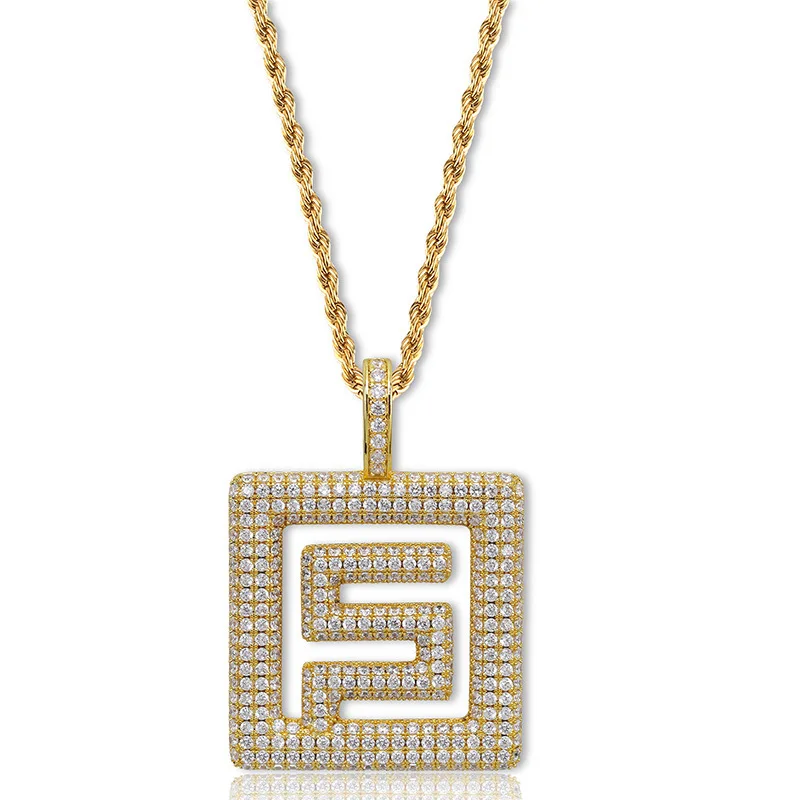 

Fashion Hip Hop Star Migos Necklaces & Pendant Pave Bling Cubic Zircon Cool Iced Out Symbol Charm Jewelry For Men Gift