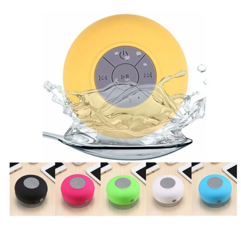 

Mini Bluetooth Wireless Speaker Suction Cup Portable Waterproof Stereo Sound Handsfree Speakers For Car Bathroom Beach Outdo