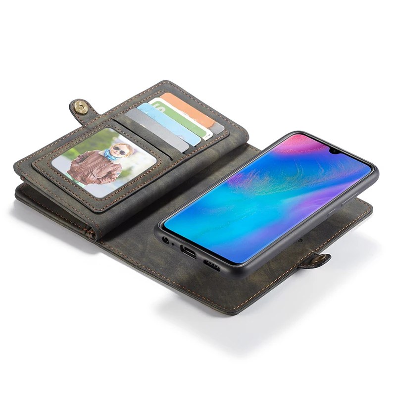 Чехол книжка для Huawei Mate 20 P20 P30 Pro кожаный съемный чехол кошелек карт Lite подставка