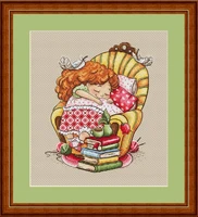 mm200622cross stitch canvas set needlework floss embroidery joy sunday undefined fabric kit handicrafts toile dmc style counted