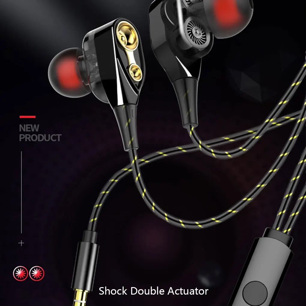 Горячая Распродажа 1 пара проводные наушники с высоким басом двойной привод