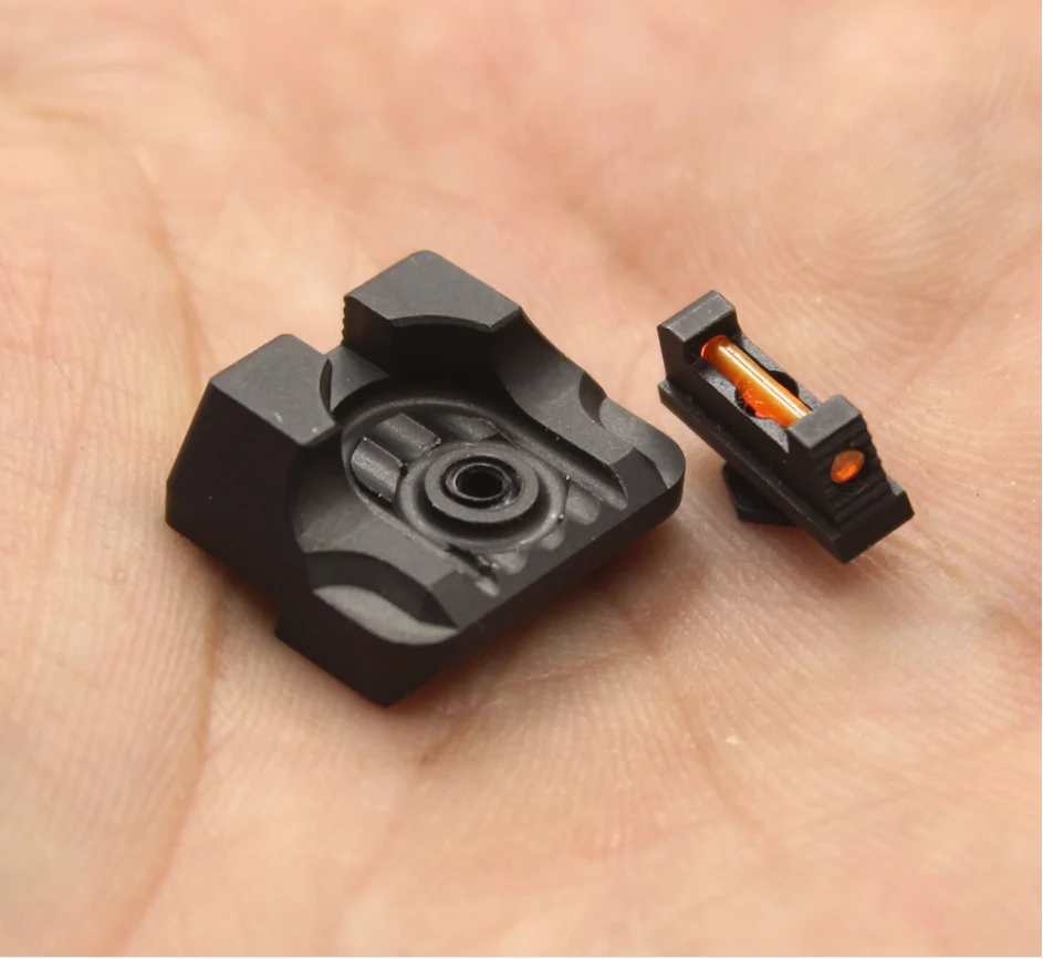 Оптическое волокно передний прицел/задний боевой Глок прицел черный для Красный