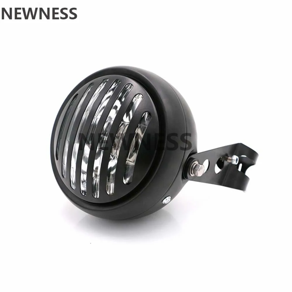 Винтажный светло желтый мотоциклетный гриль 6 5 дюйма передняя фара с боковым