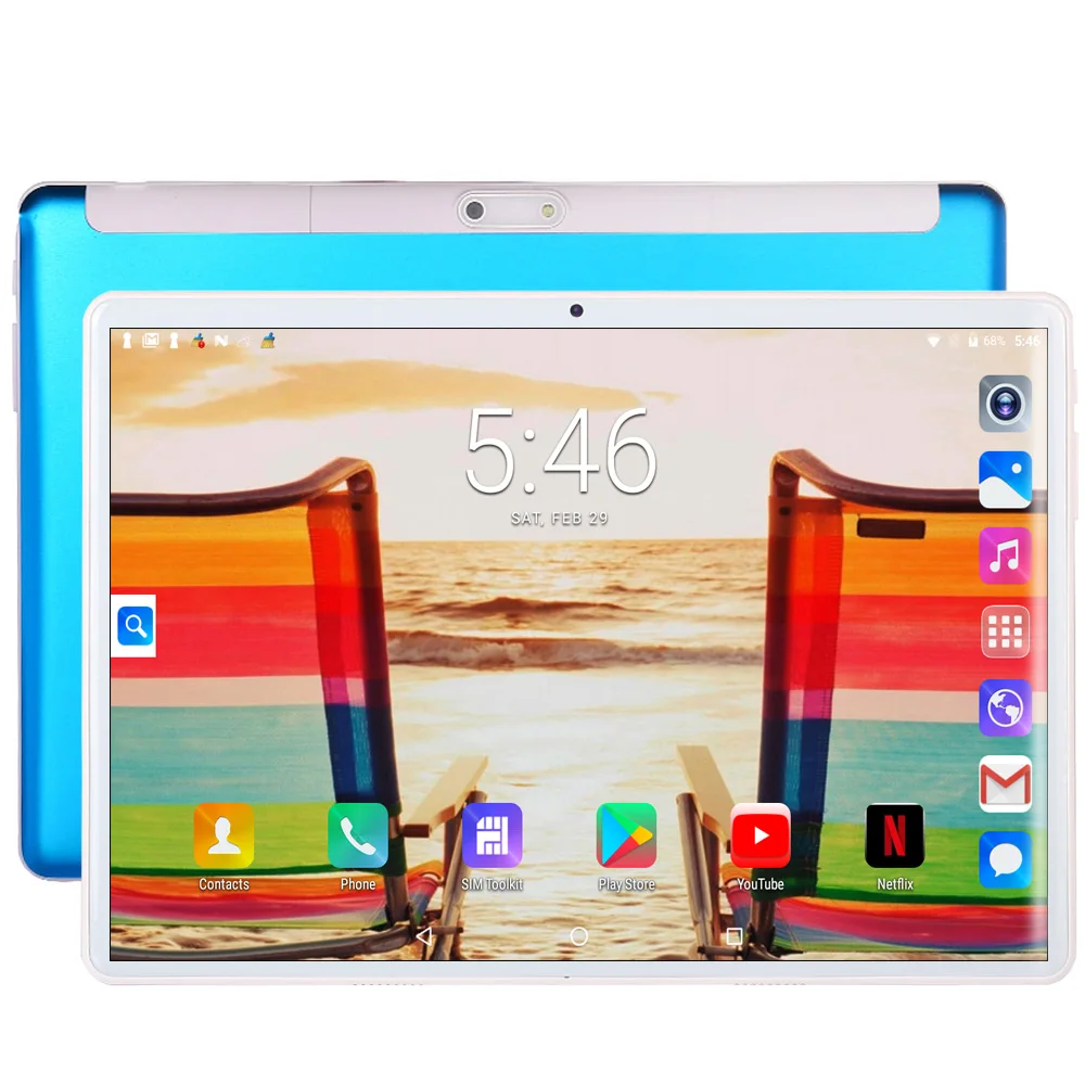 BDF 10 Inch Android 9.0 Octa Core Tablets Pc WiFi  3G 4G LTE Bluetooth Phone Call Tablet Pad Pc Octa Core 2GB RAM 32GB Storage