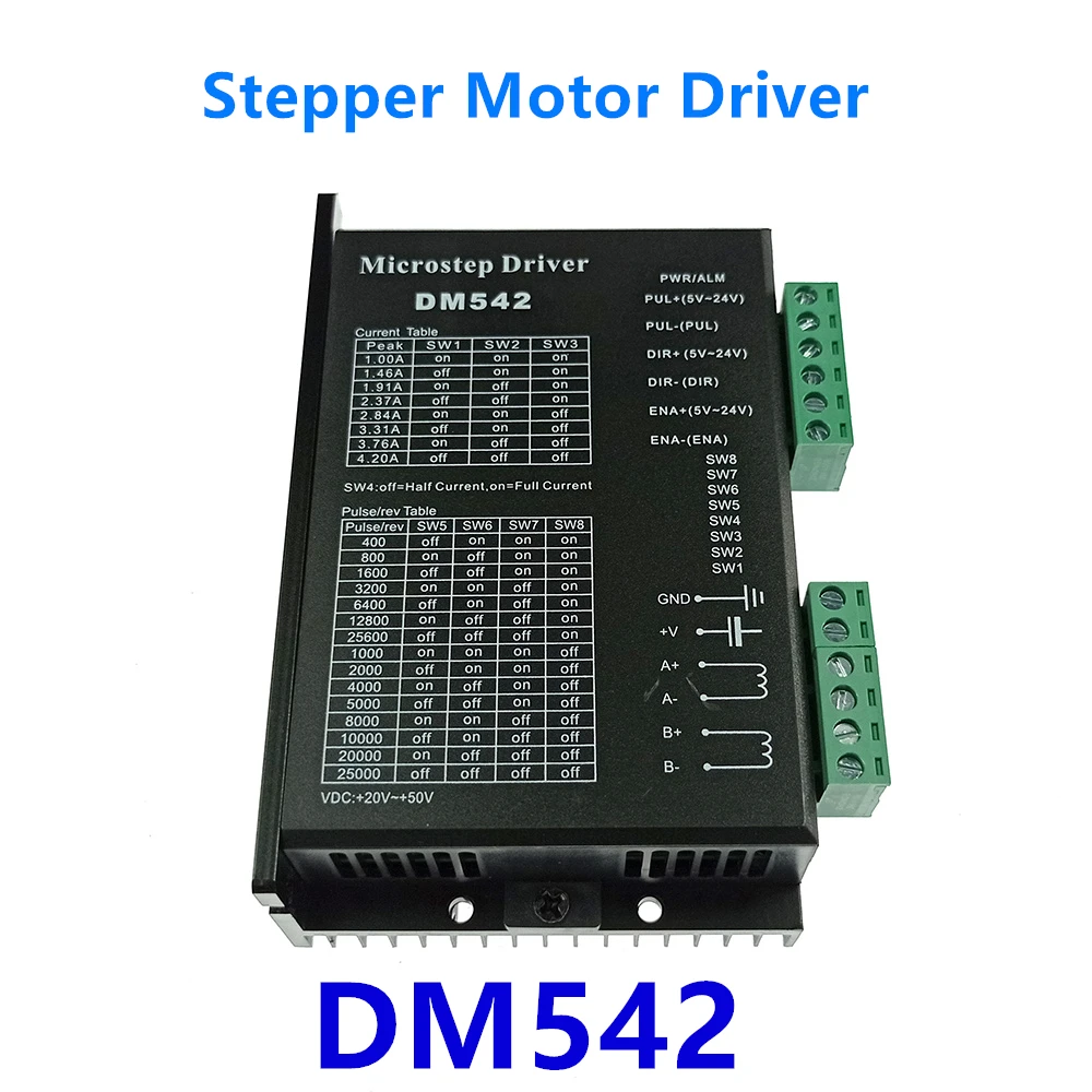 Driver Dm556 Dm542 de Motor de Passo Digital Driver para Nema 17 23 34 Série Motor de Passo Cnc Impressora 3d Fases Acionador do motor