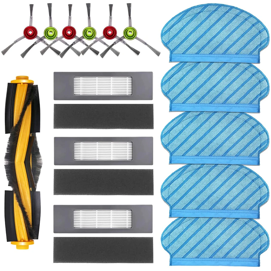 

15 PACK For Ecovacs Deebot Ozmo 920 950 T5/N5/N5S Series Vacuum Cleaner Parts Accessories