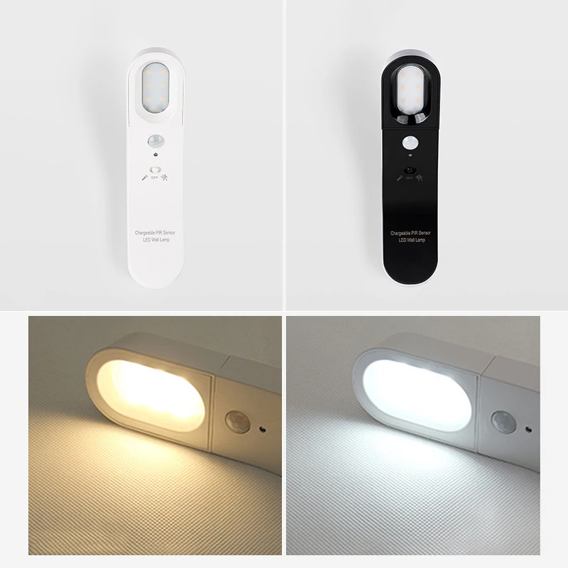 Беспроводной светодиодный ночник с ИК датчиком движения Перезаряжаемый USB