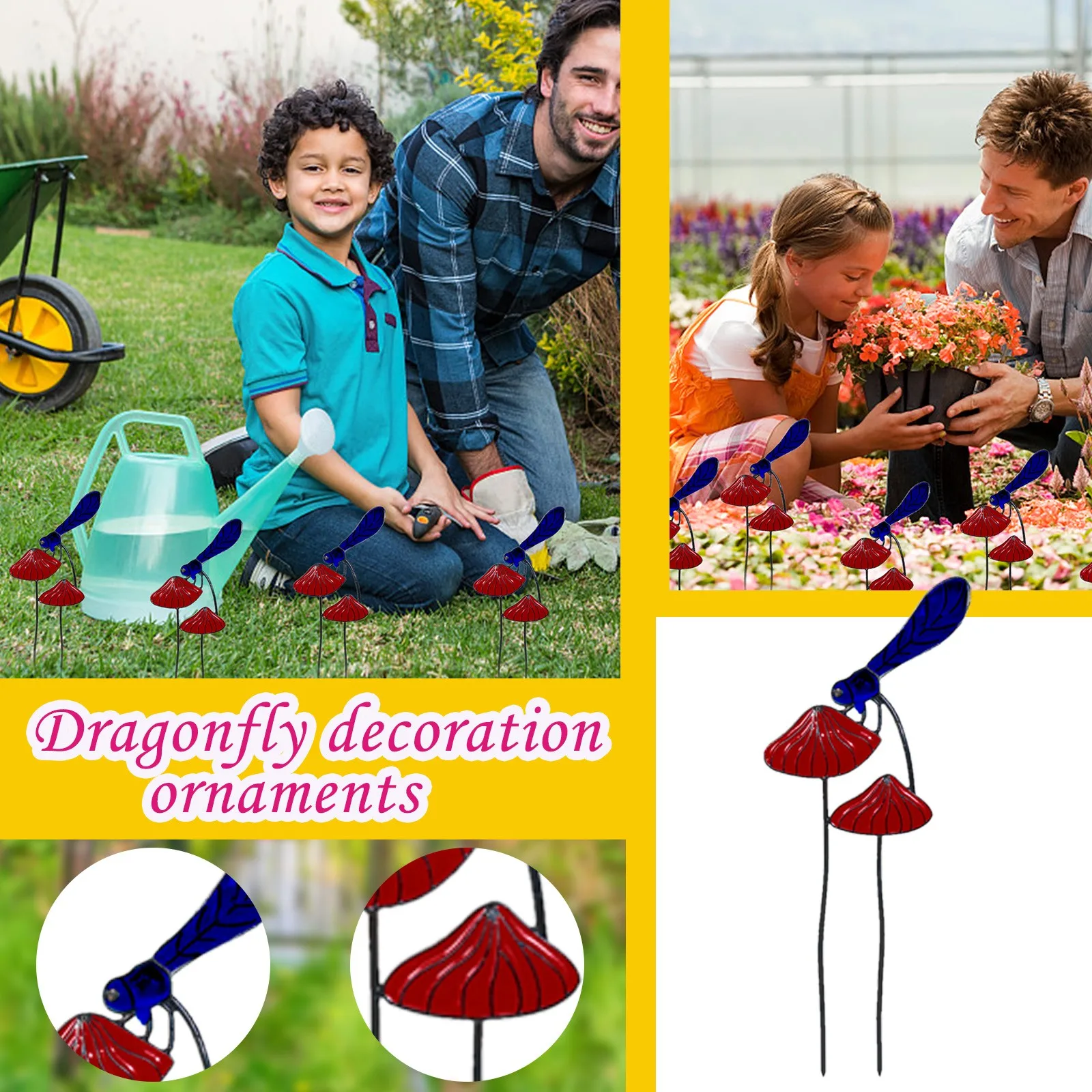 

Цветочный горшок, декоративная железная стрекоза, украшение для сада, стойка, вставка, искусство, статуя, ландшафтные аксессуары