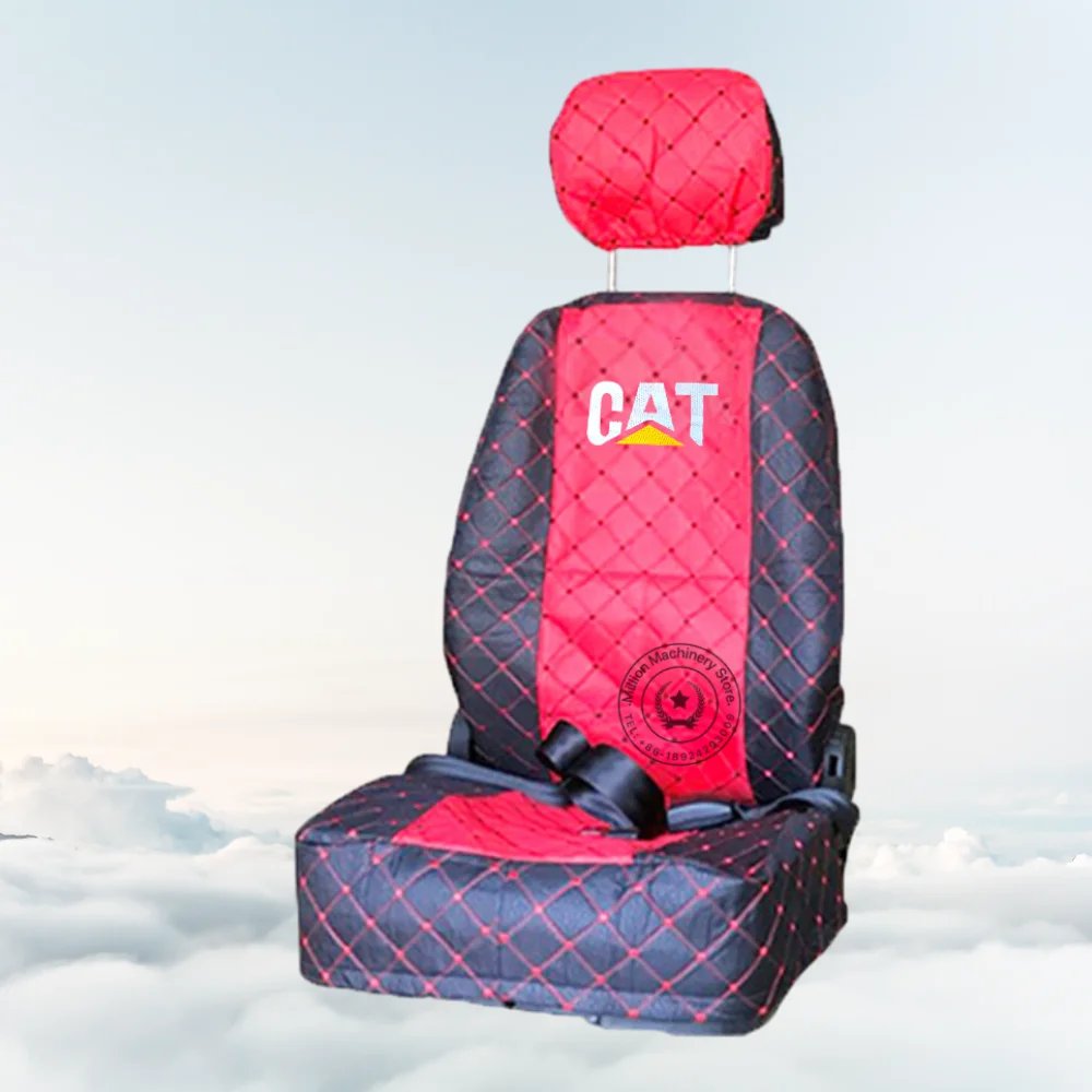 

Excavator Seat Cover for Caterpillar CAT Universal Three-piece Seat Cushion Detachable Seat Cover Saddle Cover