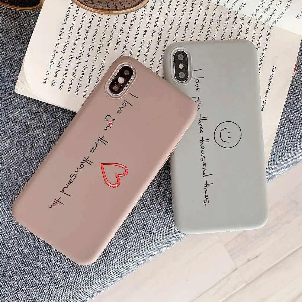KISSCASE чехол для телефона с надписью iPhone 6 6s 7 8 Plus X XS MAX XR Simle Love Heart силиконовая мягкая