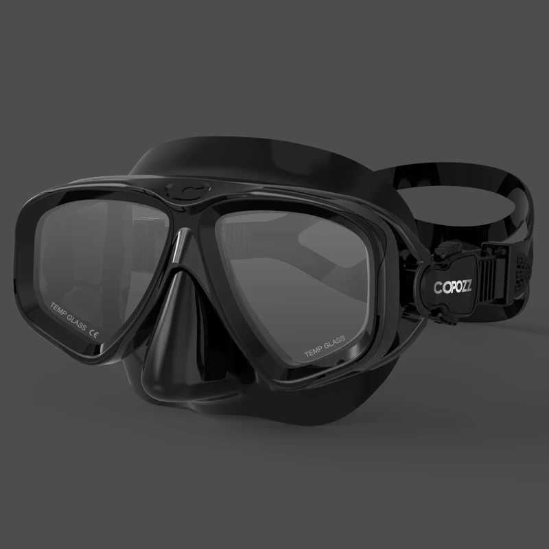 Mask only(no tube) COPOZZ,, Набор масок для подводного плавания, противотуманные очки с трубкой, трубочка с очками для напитков, регулируемый ремешок для женщин, мужчин, взрослых, маска для плавания - Цвет: Mask only(no tube)