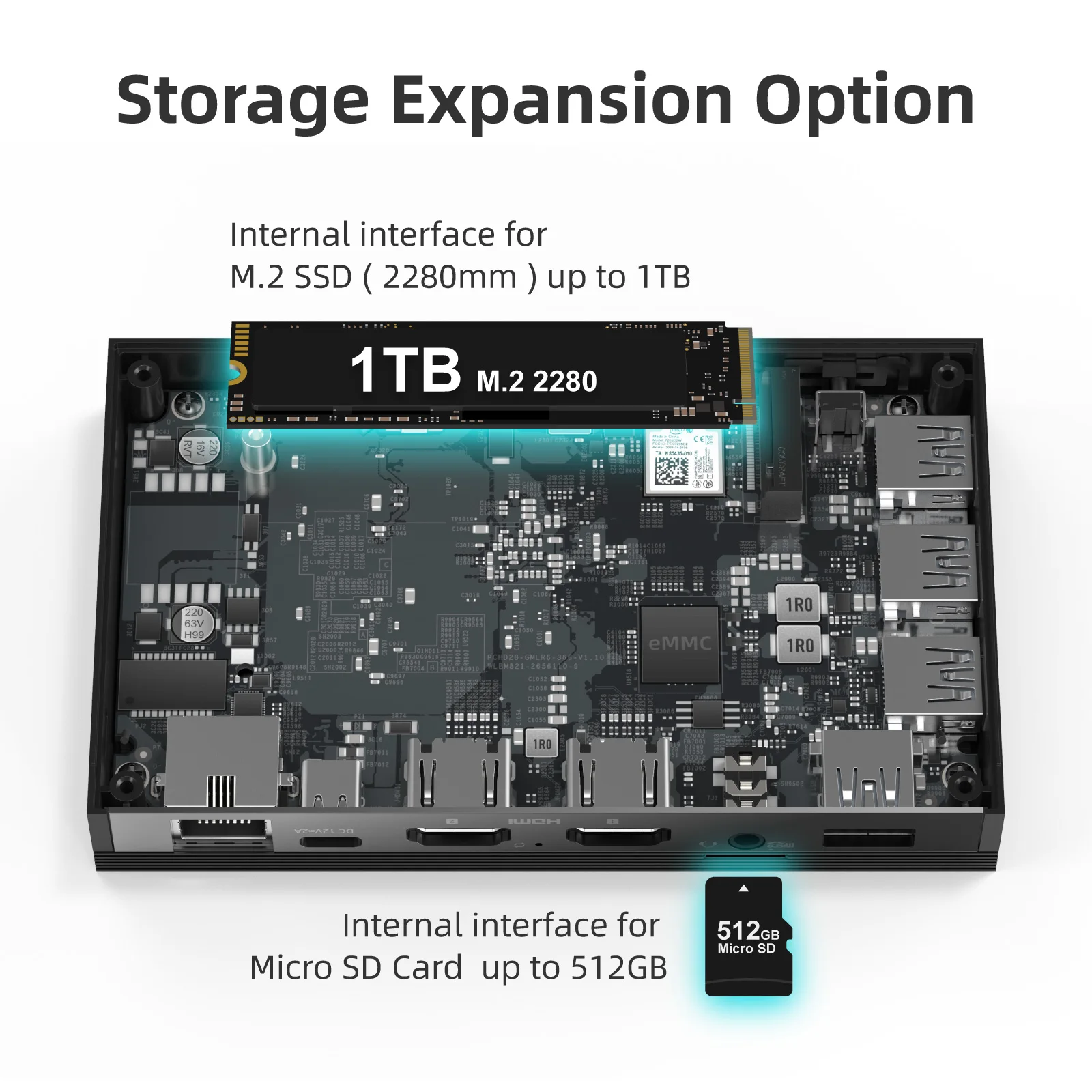 Карманный мини-ПК MeLE 4K Intel Celeron J4125 4 ядра 8 Гб DDR4 128 ГБ eMMC Windows 10 Pro безвентиляторный 2