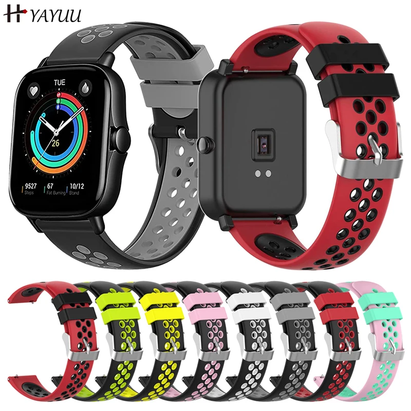 Ремешок для Amazfit GTS 3 Силиконовый сменный ремешок Huami Bip U / S 2 Mini браслет 2e |