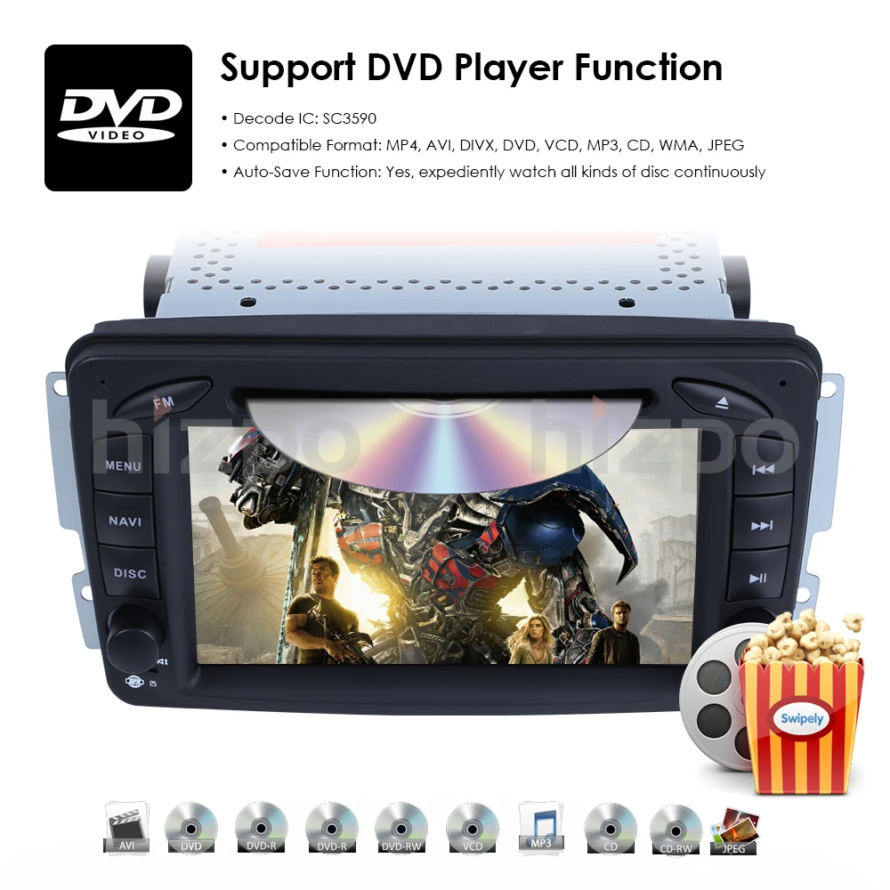 В наличии 7 &quotAndroid 9 1 автомобильный dvd-плеер для Mercedes Benz W209 W203 W463 Viano W639 Vito Wifi 4G GPS