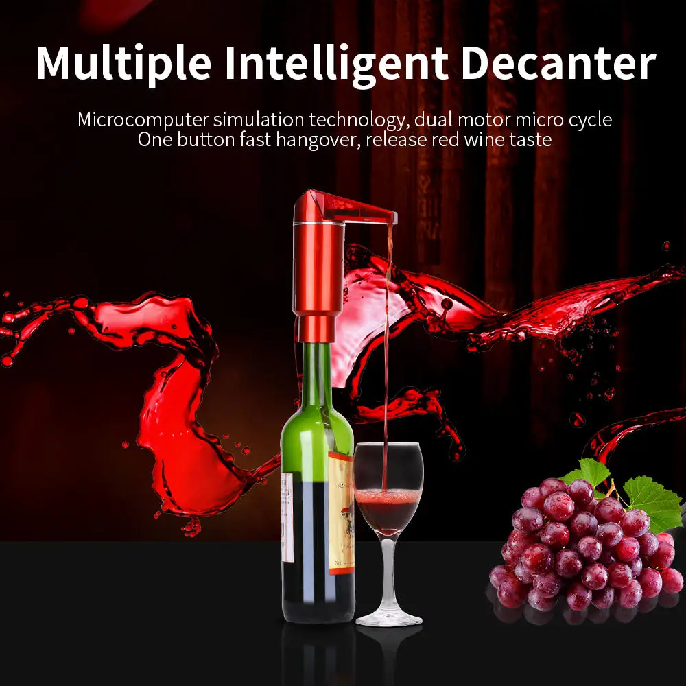 Электрический аэратор для вина мгновенное прикосновение портативный Декантер