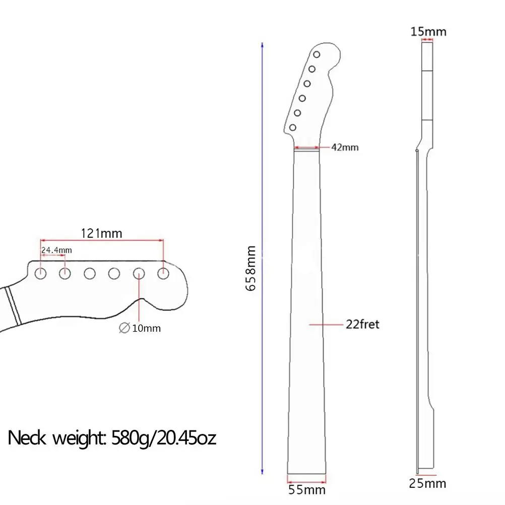 Высококачественная деревянная накладка на шею 22 лада запасные части для