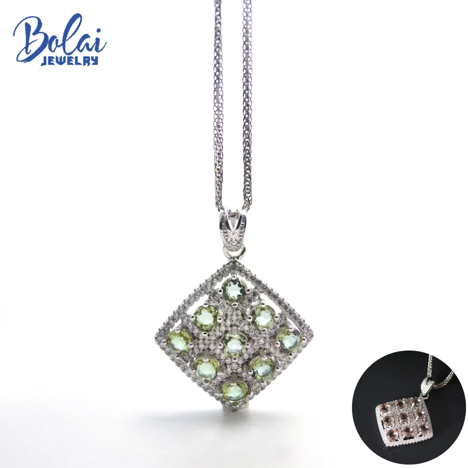 Ожерелье Bolai с подвеской из султанита меняющее цвет подлинное ожерелье