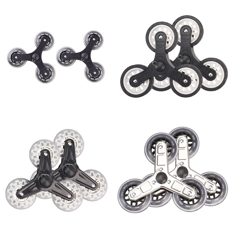 

1 Pair Stair Climbing Shopping Cart Replacement Wheels Trolley Casters for Shopping Laundry Cart Household Hardware