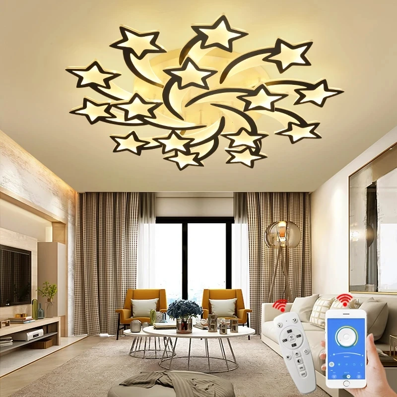 

APP RC Dimming LED Ceiling Lights for Living room Bedroom Acrylic led Lustre Modern Ceiling lamp for home Dimming home lights