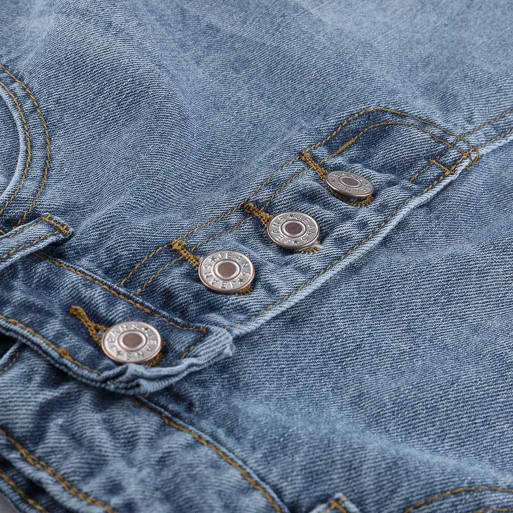

Ladies Retro Irregular Ripped Denim Skirt Summer Casual High Waist Skirt Denim Pocket Ripped Button Short Jeans Skirt Q6