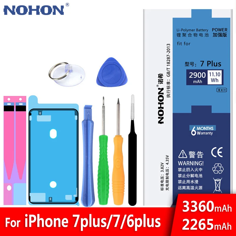 NOHON батарея для Apple iPhone 7 6plus iPhone7 iPhone6 7plus Замена батареи высокой емкости литий
