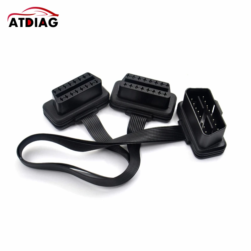 5 шт. ODB2 16pin Male к двойному Female OBDII OBD 16 контактный кабель для ELM327 Расширение