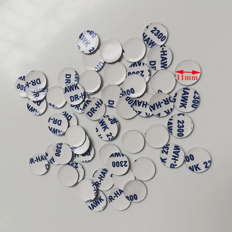 Оптовая продажа 11 мм металлический Автомобильный ключ логотип наклейка с 3м клей