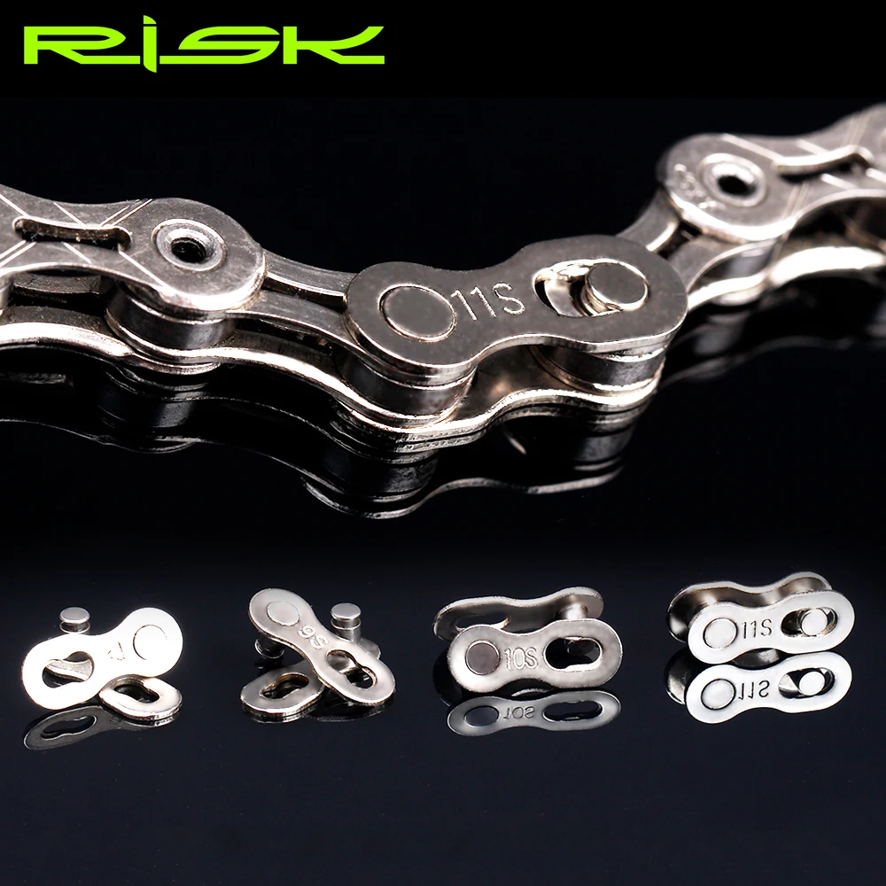 

RISK 5 Pair Bike Chains MTB Road Bike Chain Connector for 6/7/8/9/10/11/12 Speed Quick Master Link Joint Chain Bike Parts
