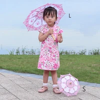 mini flower embroidery children lace umbrella girl photography props wedding celebration decorative craft supplies