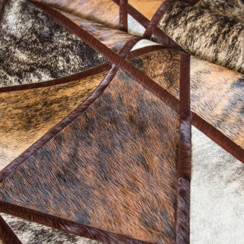 Современный стиль нестандартная форма геометрический узор настоящая коровья