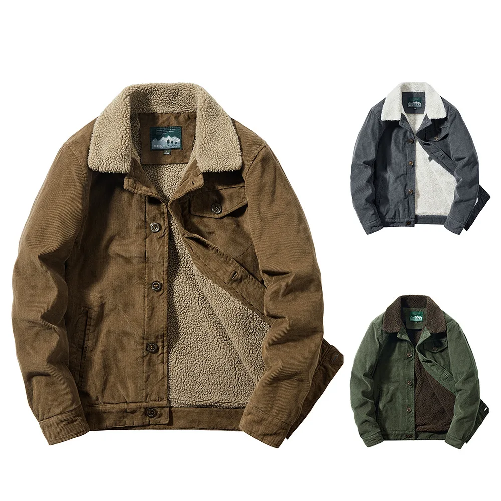 

Autumn and winter men's cotton-padded jacket casual plus velvet lapel padded jacket cotton-padded jacket plus size jacket