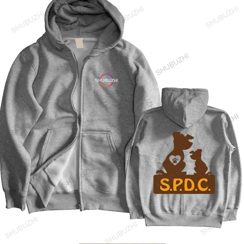 

men fall winter cotton hoody hip-hop sweatshirt hooded SPDC Saving Pound Dogs new arrived men's warm hoodie funny zipper tops