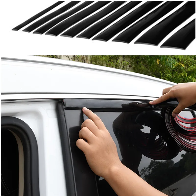 

Car Chrome Moulding Trim Strip,Car Body Window Trim Strip,Car Door Edge Strip black Soft PVC Chrome DIY Moulding Car Trim Strip