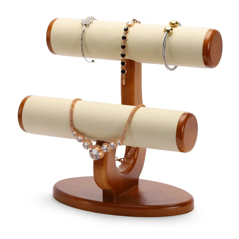New Bracelet Shelf Display Stand Wooden Jade Display Props Watch Bracelet Bracelet Storage Jewelry Hanger
