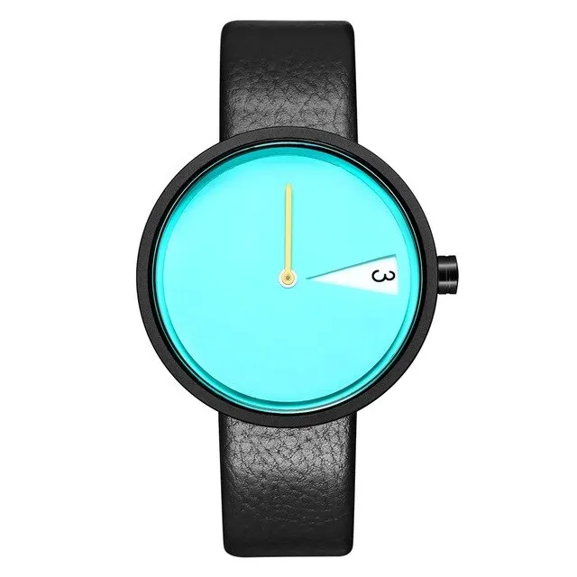 

SPACE LINE BLUE LEATHER MEN WOMEN WATCH 318281768